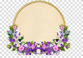 Frame , Flowers around the ring transparent background PNG clipart