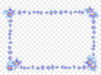 Frame Flowers Butterflies Purple Image - Flower Frame