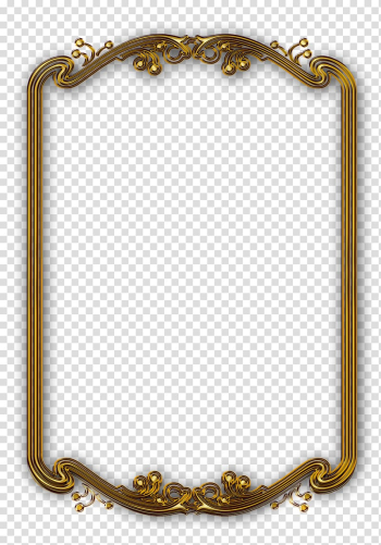 Frame Frame line, Classical gold frame, rectangular gold-colored frame transparent background PNG clipart