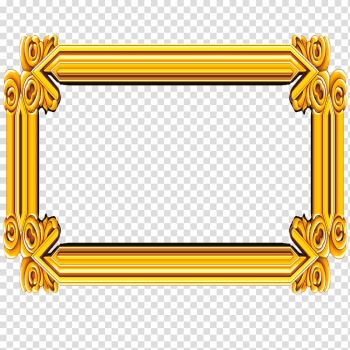 Frame Gold, Gold frame transparent background PNG clipart