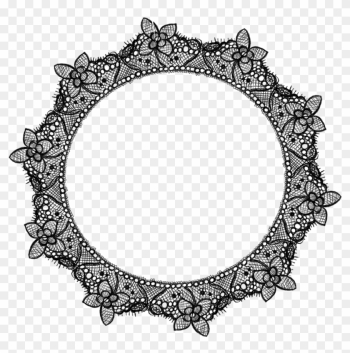 Frame Kpop Aesthetic - Transparent Circle Lace Border Frame Kpop Aesthetic - Transparent Circle Lace Border