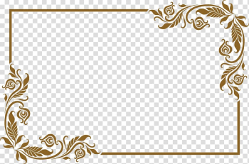 Frame, Lovely old golden frame, brown leaves frame transparent background PNG clipart