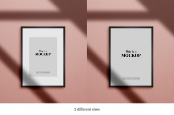 Frame mock-up with passepartou and shadow Free Psd