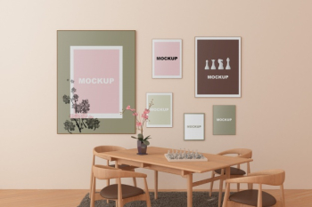 Frame mockup in living room Free Psd Frame mockup in living room Free Psd