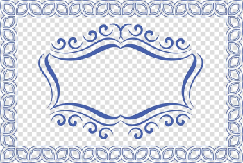 Frame Motif , Lovely ancient blue box transparent background PNG clipart