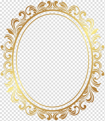 Frame, Oval Border Deco Frame , oval gold ornate frame transparent background PNG clipart