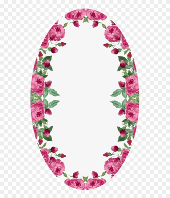 Frame - Oval Red Rose Frame Frame - Oval Red Rose Frame