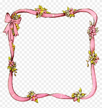 Frame Ribbon Digital Image Flower Crafting Download - Best Borders For School Projects