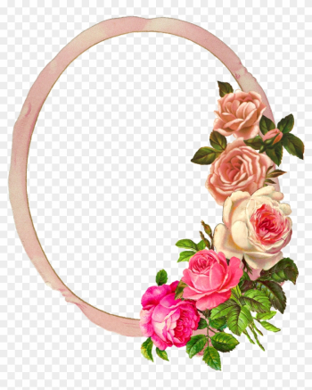 Frame Rose Digital Image Flower - Pink Rose Frame Png