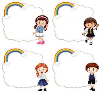 Frame templates with cute children Free Vector Frame templates with cute children Free Vector