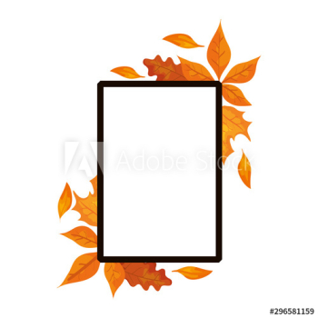 frame with autumn leafs decoration design frame with autumn leafs decoration design