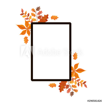 frame with autumn leafs decoration design frame with autumn leafs decoration design