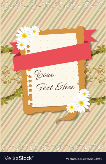 Frame with flowers vector image Frame with flowers vector image