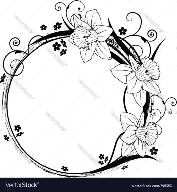 Frame with flowers vector image Frame with flowers vector image