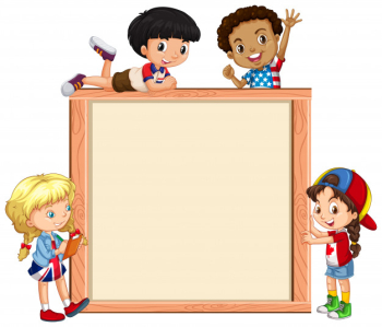 Frame with happy kids Free Vector Frame with happy kids Free Vector