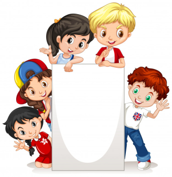 Frame with happy kids on paper Free Vector Frame with happy kids on paper Free Vector