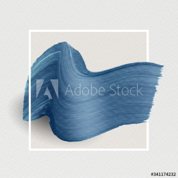 Framed blue paint brush stroke Framed blue paint brush stroke