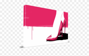 Framed Canvas Art - Pink Stilettos By Maxwell Dickson Framed Canvas Art - Pink Stilettos By Maxwell Dickson