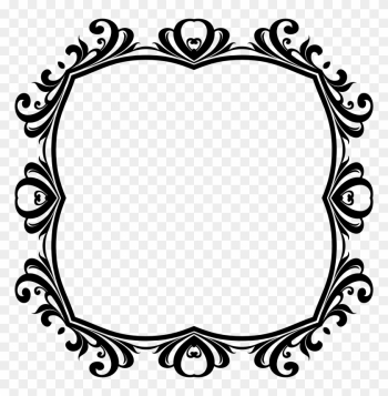 Framed Painting Clipart Black And White Clipart Decorative - Picture Frame