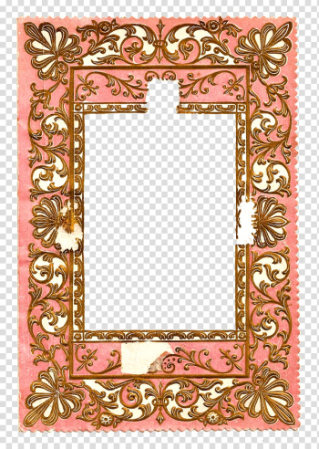 Frames Borders and Frames Digital , gold floral transparent background PNG clipart