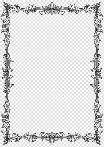 Frames Drawing Parchment Film frame Line art, wedding border transparent background PNG clipart