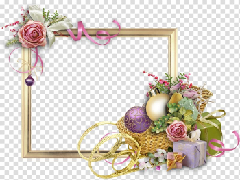 Frames Flower New Year Floral design, birthday border transparent background PNG clipart