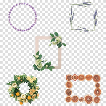 Frames , flowers in clusters transparent background PNG clipart