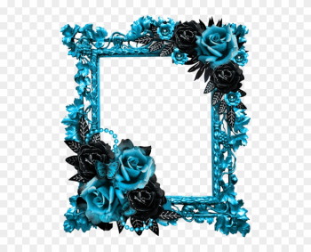 Frames, Frame, Rahmen, Quadro, Png - Blue Rose Frame Png