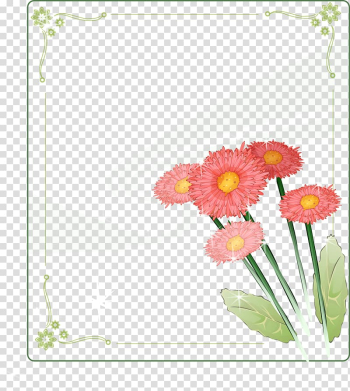 Frames Scape, flower transparent background PNG clipart