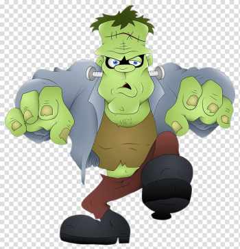 Frankenstein illustration, Frankenstein Vertebrate Cartoon Illustration, Frankenstein transparent background PNG clipart