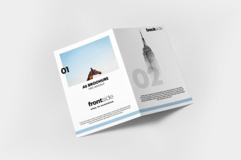 Free A5 Bi-Fold Brochure Cover Mockup Free A5 Bi-Fold Brochure Cover Mockup