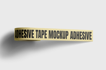 Free Adhesive Tape Top View Mockup