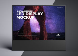 Free Advertising LED Display Banner Mockup PSD dicital signage led display mockup भभ Free Advertising LED Display Banner Mockup PSD dicital signage led display mockup भभ