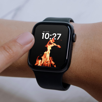 Free Apple Watch on Wrist Mockup