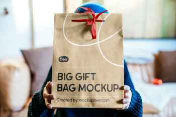 Free Big Eco Gift Bag Mockup Free Big Eco Gift Bag Mockup
