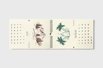 Free Big Open Calendar Mockup