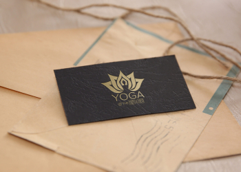 Free Black Business Card Mockup