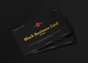 Free Black Business Card Mockup black business card mockup 