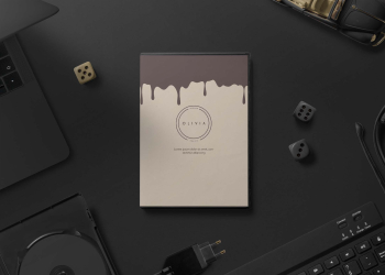 Free Black DVD Screen Mockup - Graphicfolks