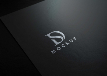 Free Black Paper Logo Mockup - Graphicfolks