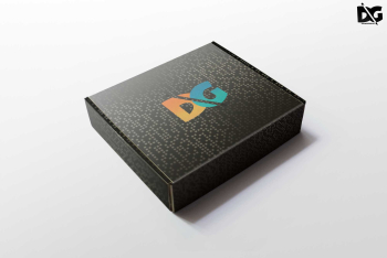Free Black Rectangle Box Mockup