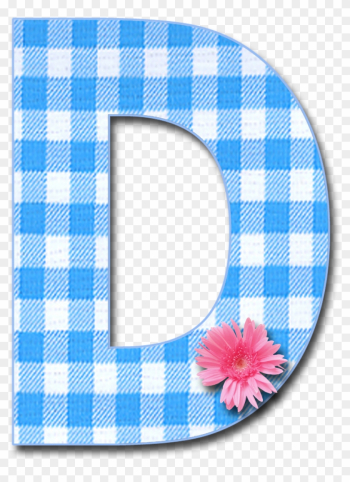 Free Blue Gingham Digi Scrapbook Alphabet In Png - Alphabet