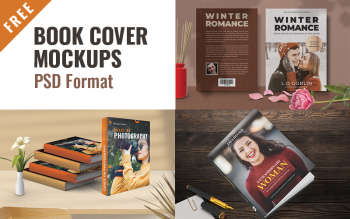 Free Book Cover Mockup - PSD Format | DealFuel