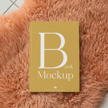 Free Book on Shaggy Blanket Mockup Free Book on Shaggy Blanket Mockup
