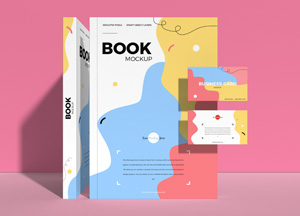 Free Book With Business Card Mockup book ess c Free Book With Business Card Mockup book ess c