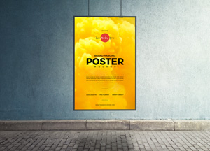 Free Brand Hanging PSD Poster Mockup Design poster Free Brand Hanging PSD Poster Mockup Design poster