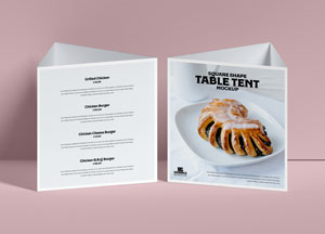 Free Brand Tent Card Mockup PSD table tent Free Brand Tent Card Mockup PSD table tent