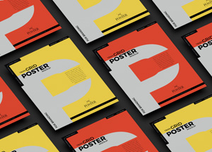 Free Branding Grid Style Poster Mockup crid poster crid poster pos crid poster crid poster 