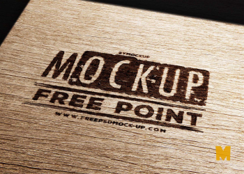 Free Burn Wood Logo Mockup