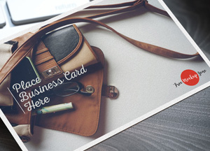 Free Business Card on Keyboard Mockup place business card here 